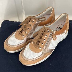 Mephisto Women's Brown and White Casual Sneakers